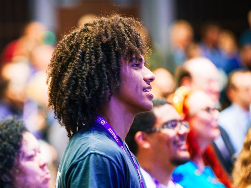 Business professionals connecting at the Central Florida Business Expo